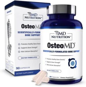 1MD Nutrition OsteoMD for Thorough Bone Assistance – Calcium Nutritional supplement for Ladies and Gentlemen – Encourage Bone Density w/ Calcium with Vitamin D – Calcium Hydroxyapatite w/ Vitamin D3 & K2 – 90 Capsules
