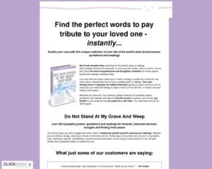 Do Not Stand At My Grave And Weep – Around 250 funeral poems, quickly