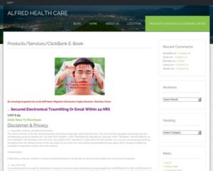 Products and solutions/Companies/ClickBank E-Ebook | Alfred Wellness Treatment