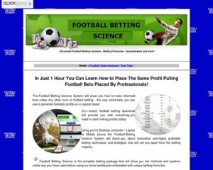 Football Wager Science -Enormous 50% fee on every sale