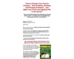 Come across Out About Ferrets – By Smaller Animal Qualified Colin Patterson