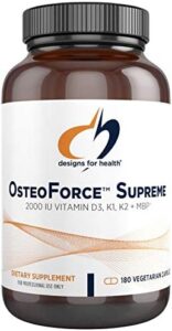 Layouts for Well being OsteoForce Supreme – Premium Bone Guidance Health supplement with Fundamental Milk Protein (MBP) – Calcium Malate, Magnesium, Zinc Chelate, 2000 IU Vitamin D, Vit K – Non-GMO (180 Capsules)