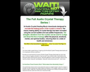 Audio Crystal Therapy 1 Time Supply