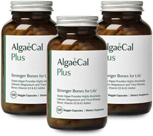 ALGAECAL Furthermore – Plant-Centered Calcium Dietary supplement with Nutritional vitamins D3, K2 (MK-7), Magnesium & Trace Minerals for Best Bone Help – 3 Thirty day period Source