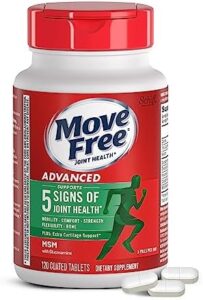 Move Totally free Advanced Glucosamine Chondroitin MSM Joint Help Health supplement, Supports Mobility Convenience Strength Overall flexibility & Bone – 120 Tablets (40 servings)