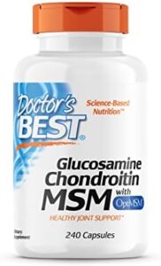 Doctor’s Greatest Glucosamine Chondroitin Msm with OptiMSM Capsules, Supports Wholesome Joint Framework, Perform & Ease and comfort, Non-GMO, Gluten No cost, Soy Absolutely free, 240 Rely (Pack of 1)
