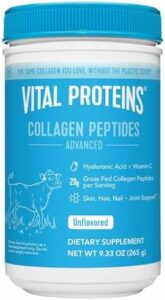 Very important Proteins Collagen Peptides Powder, with Hyaluronic Acid and Vitamin C, Unflavored, 9.33 Ounce