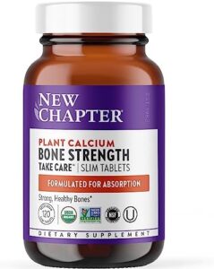 New Chapter Calcium Health supplement – Bone Toughness Natural and organic Pink Maritime Algae Calcium – with Vitamin D3+K2 + Magnesium, 70+ Trace Minerals for Bone Well being, Gluten Free, Simple to Swallow – 120 Slim Tablets