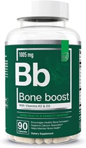 Important Elements Bone Strengthen Bone Overall health Complement – Bone Help and Calcium Nutritional supplement with Vitamin D 3, K2, Cissus Quadrangularis for Bone Strength – 90 Capsules (30 Day Supply)