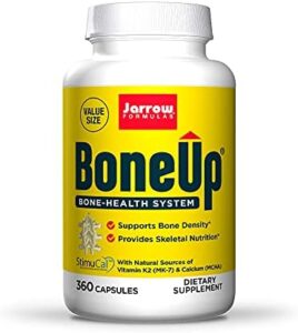 Jarrow Formulation BoneUp – 360 Capsules – Micronutrient Formula for Bone Health and fitness – Incorporates Natural Resources of Vitamin D3 , Vitamin K2 ( as MK-7 ) & Calcium – 180 Servings Packaging may well fluctuate